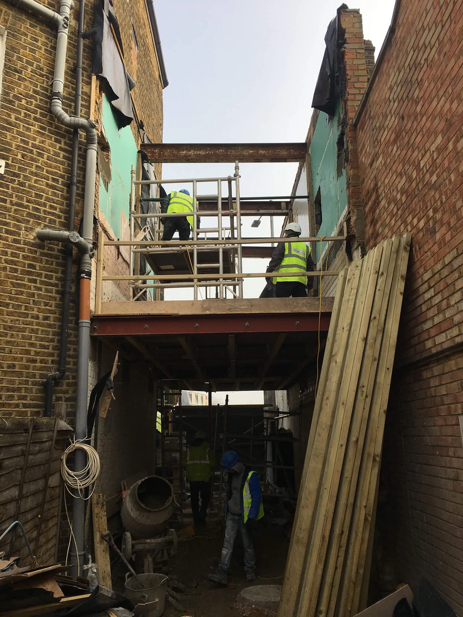 men working on contruction