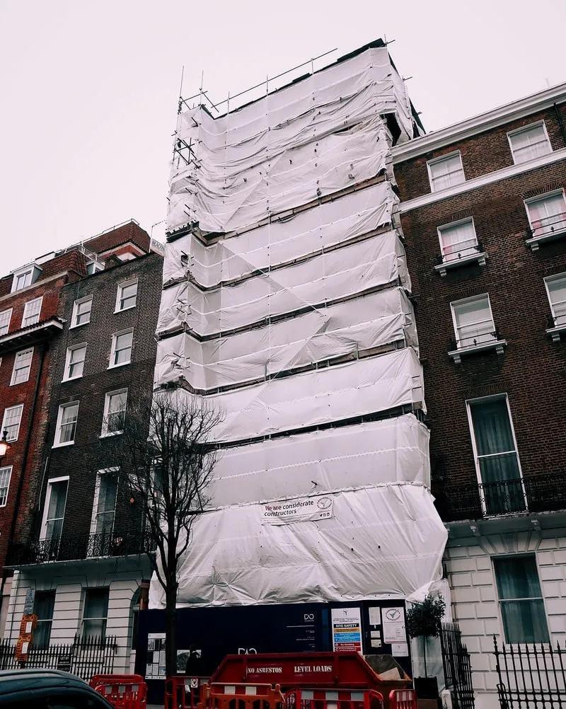 scaffolding on a building