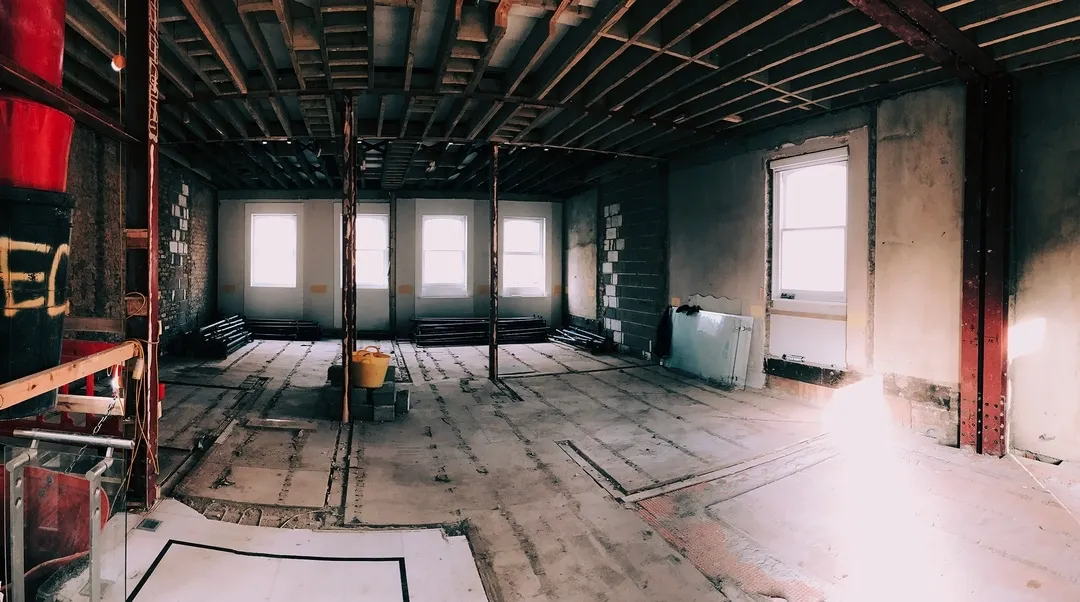 construction on inside of building 2