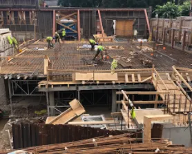 removal of the temporary works frame