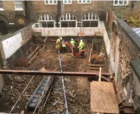 demolition of the rear building 2